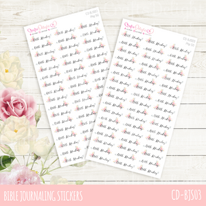 Bible Reading Script Stickers for Bible Journaling