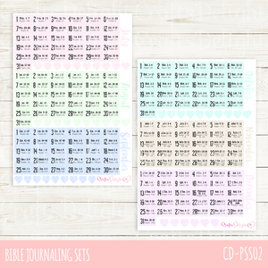 365 Bible Reading Stickers Set for Bible Journaling