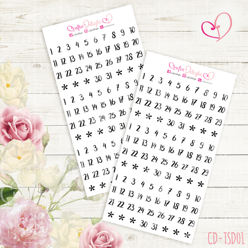 Plain Dates Planner Stickers