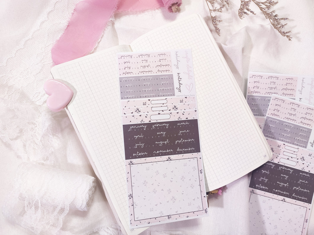 Dainty Stems | Hobonichi Year in a Glance Cover Planner Stickers