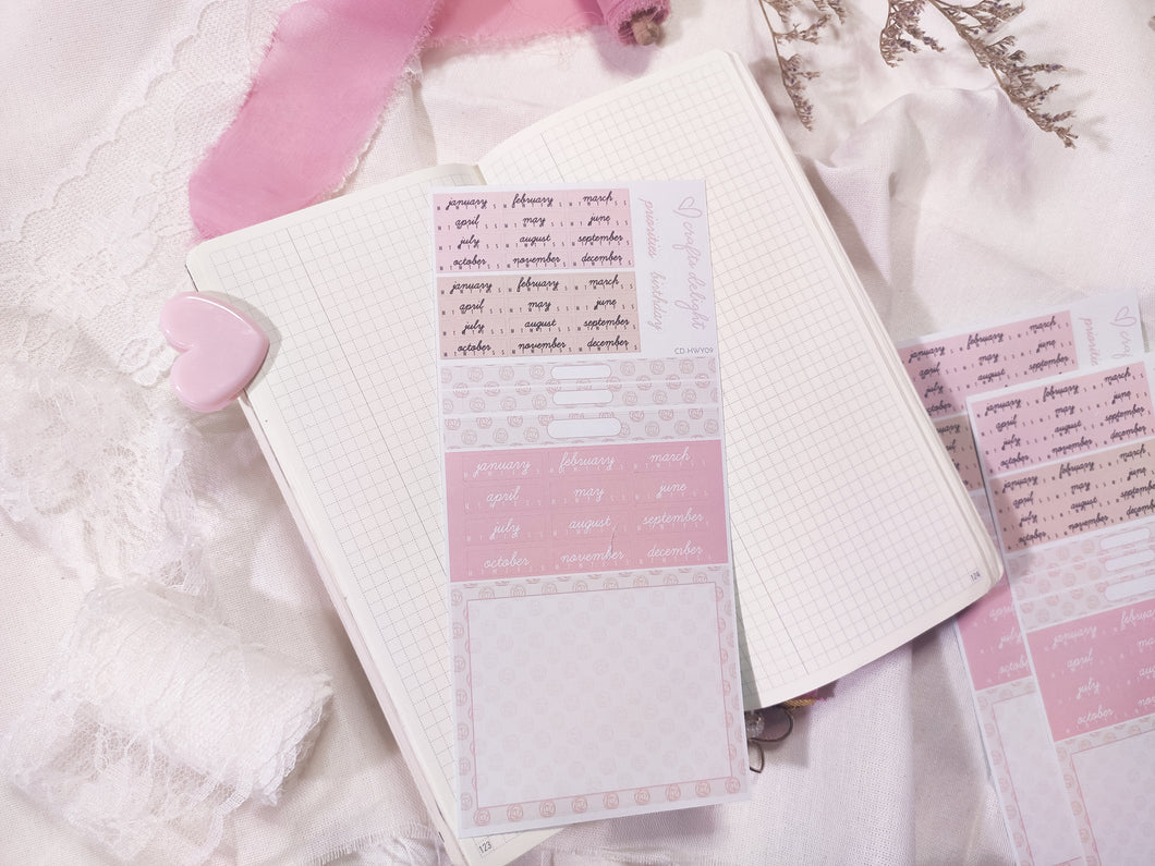 Bloom Pops | Hobonichi Year in a Glance Cover Planner Stickers